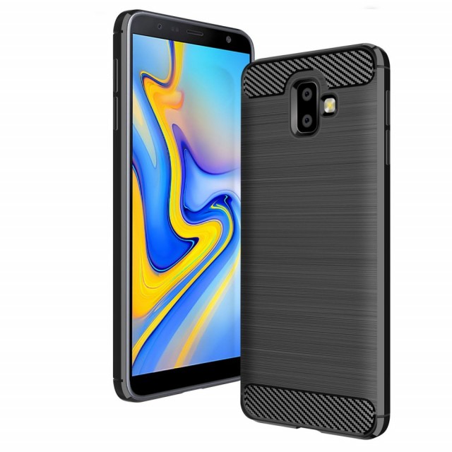 Tech-Flex TPU Deksel Carbon Samsung Galaxy J6 plus (2018) svart