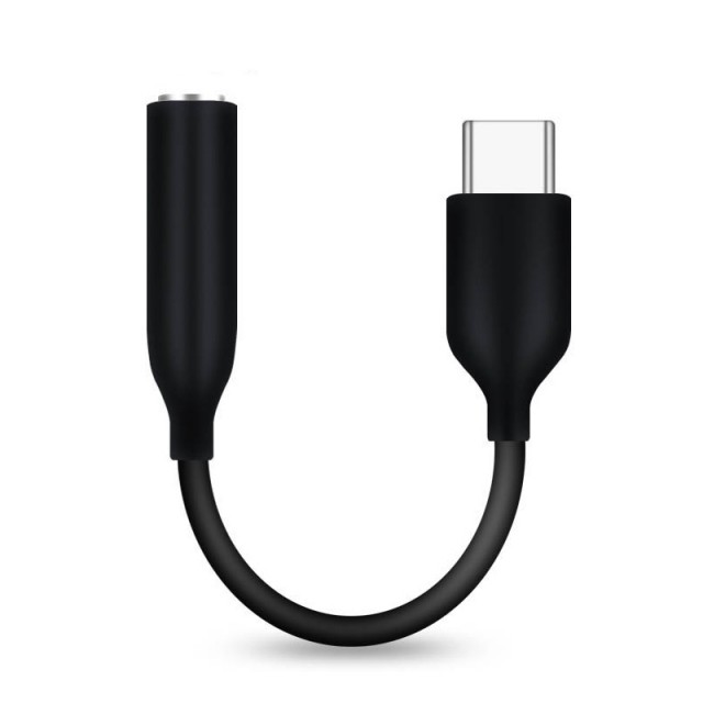 USB-C til 3,5 mm Audio Adapter Android svart