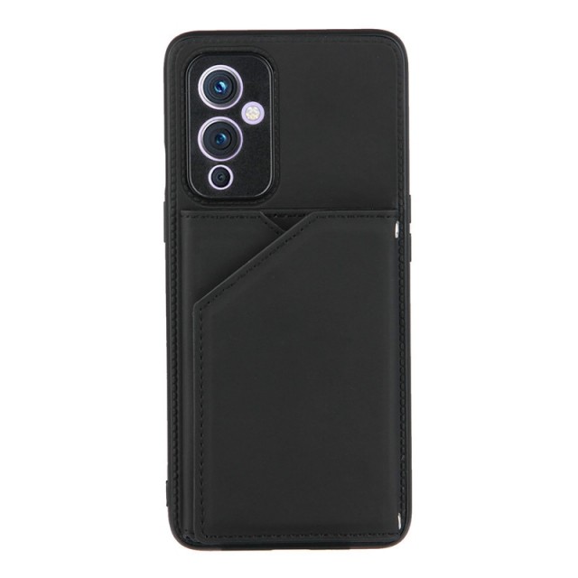 Tech-Flex TPU Deksel med PU-lær med kortlomme OnePlus 9 5G svart