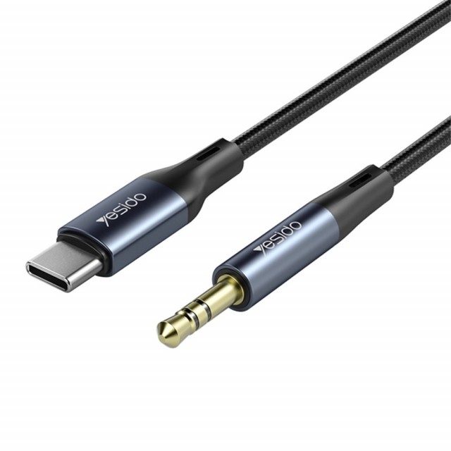 Yesido USB-C / 3.5mm Stereo AUX Lydkabel - Svart