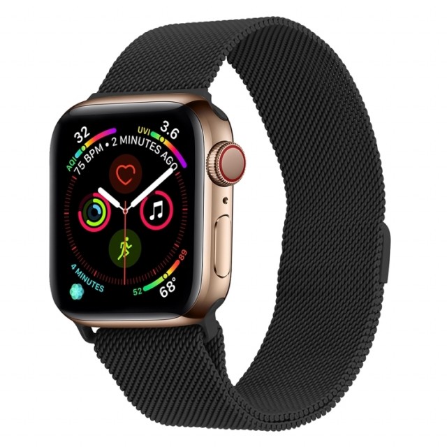 Klokkereim stål Milanese Apple Watch 38/40/41/42mm - Svart