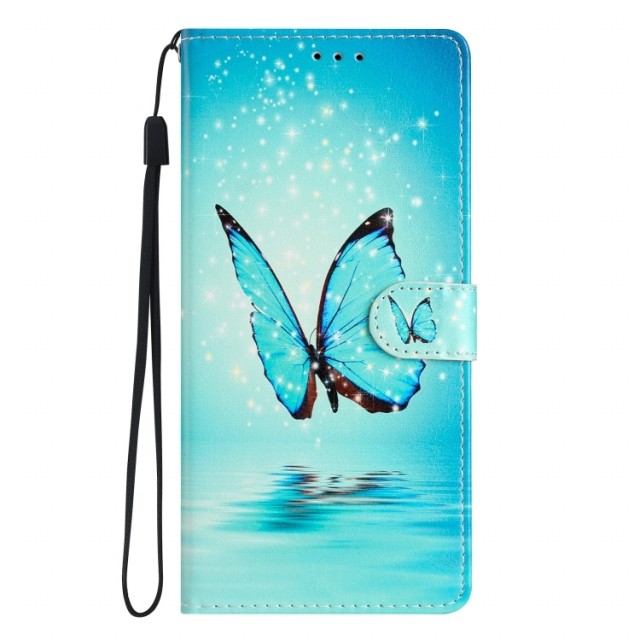 Lommebok deksel til Samsung Galaxy A56 5G - blue Butterfly