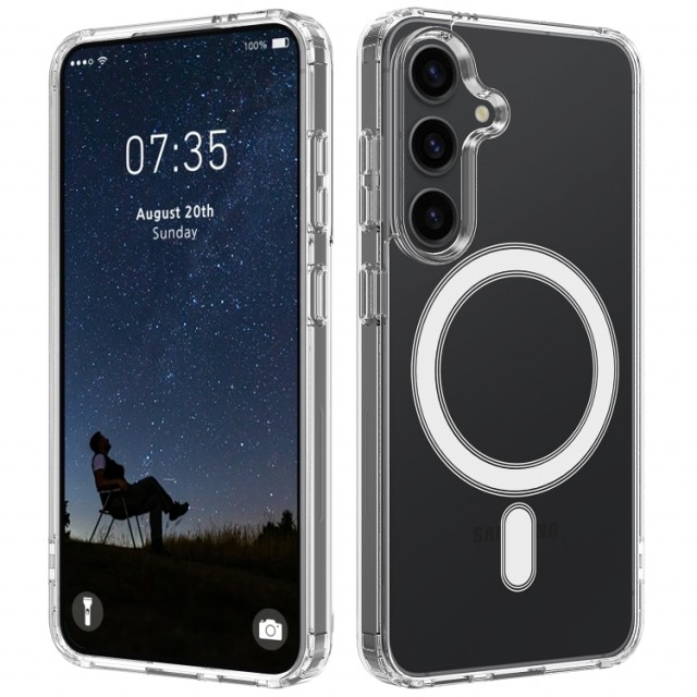 Tech-Flex TPU Deksel for Samsung Galaxy S25+ Plus 5G MagSafe Gjennomsiktig