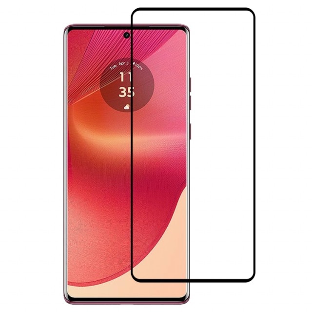 Herdet glass 3D skjermbeskytter Motorola Edge 50 Fusion 5G svart kant