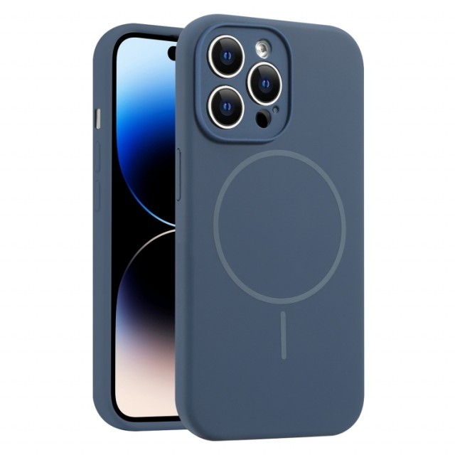 Tech-Flex silikon Deksel for iPhone 14 Pro Max MagSafe - Mørk blå