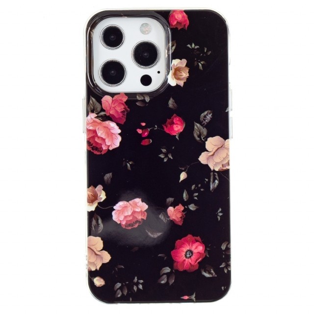 Fashion TPU Deksel for iPhone 13 Pro - Blomster