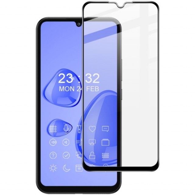 IMAK Herdet Glass skjermbeskytter Samsung Galaxy A34 5G svart kant