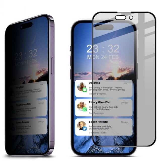 IMAK Herdet Glass Privacy skjermbeskytter iPhone 14 Pro