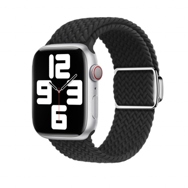 Klokkereim Nylon for Apple Watch Serie 10 46 mm - Svart