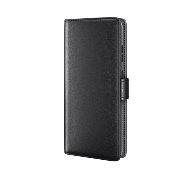 Lommebok deksel ekte Lær for iPhone 16e svart
