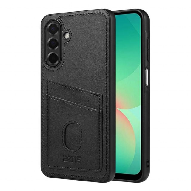 Azns TPU Deksel med PU-lær plass til kort Samsung Galaxy A26 5G svart