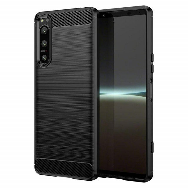 Tech-Flex TPU Deksel Carbon for Sony Xperia 5 IV svart