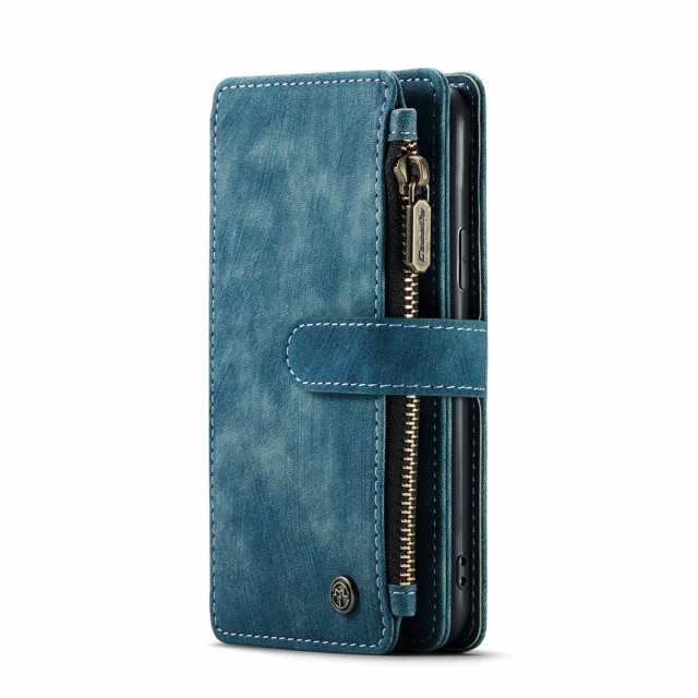 CaseMe retro multifunksjonell Lommebok deksel iPhone 11 Pro blå