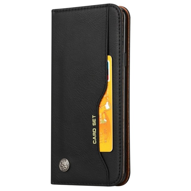 Flip Lommebok deksel ekstra kortlomme for Galaxy S9 Plus svart