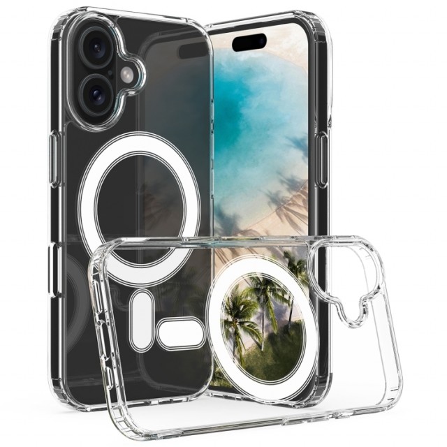 Tech-Flex TPU Deksel for iPhone 16 Plus MagSafe Gjennomsiktig