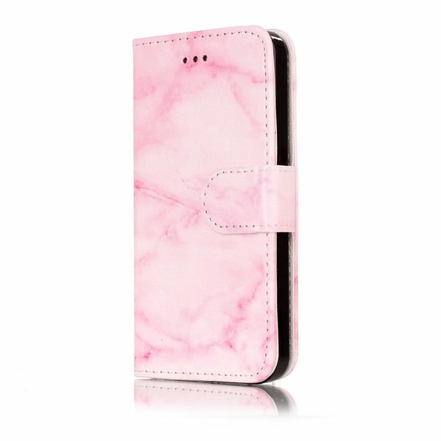 Lommebok deksel for iPhone 5S/5/SE (2016) rosa marmor
