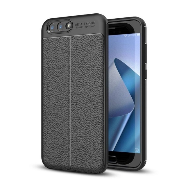 Tech-Flex Deksel med lær mønster Asus ZenFone 4 svart
