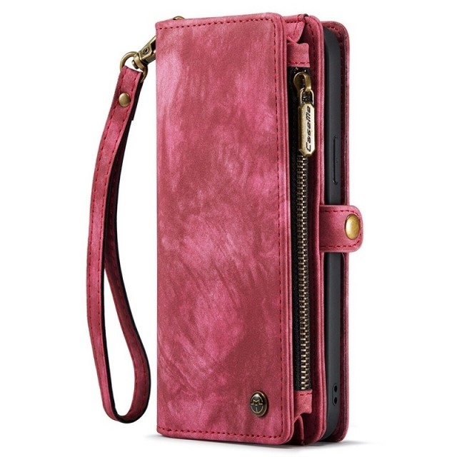 CaseMe 2-i-1 Lommebok deksel iPhone 16 Pro Max rød