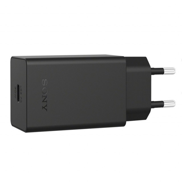 Sony Original Lader med Kabel 30W hurtiglader USB-C - svart
